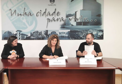 A alcaldesa asinou un convenio de colaboración co presidente do Cineclube Serie B